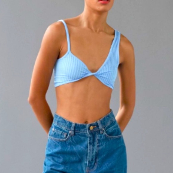 NWT Out From Under Déjà Vu Seamless Blue Twist Bralette sz M/L - Picture 1 of 4
